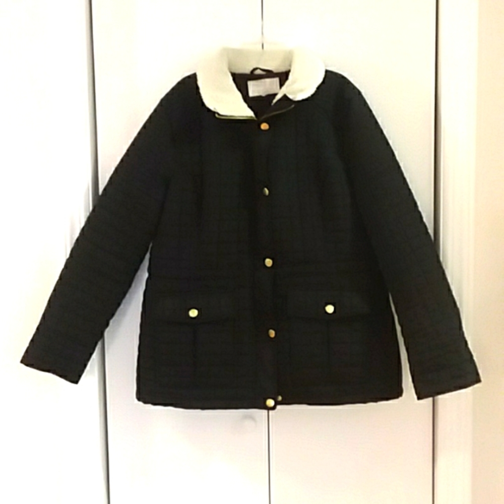 Black quilted coat